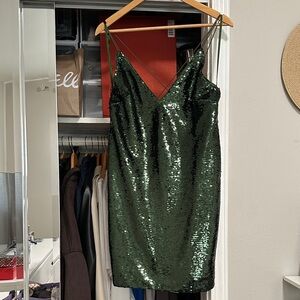 ASOS Emerald Sequin Mini Dress